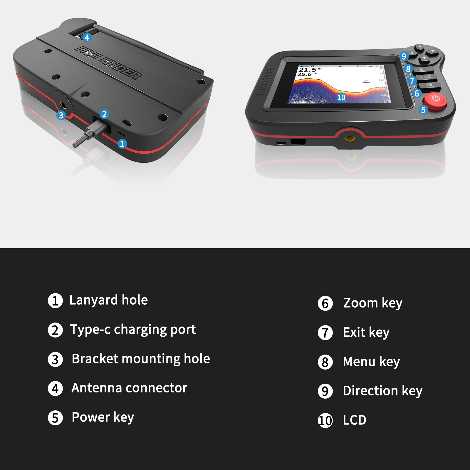 Smart Fish Finder - Portable F - Fishing Depth Finder のレビューと価格
