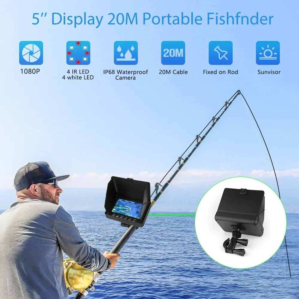 Fish Finder 5.0 Inch LCD Displ - Fish Finder Cable のレビューと価格