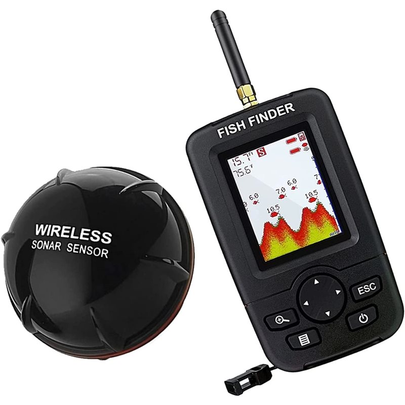 Wireless Sonar Fish Finder, Po - Fishing Depth Finder のレビューと価格