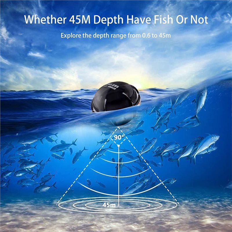 Wireless Sonar Fish Finder, Po - Fishing Depth Finder のレビューと価格
