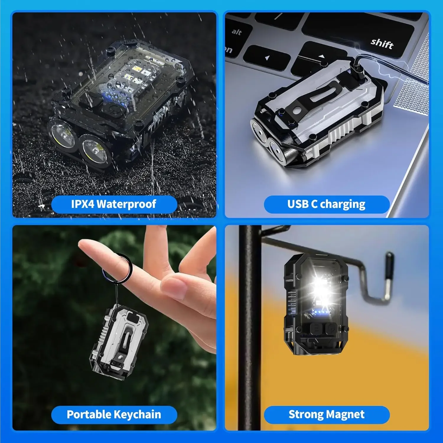 Clip-On Flashlight Rechargeabl - Fishing Light のレビューと価格