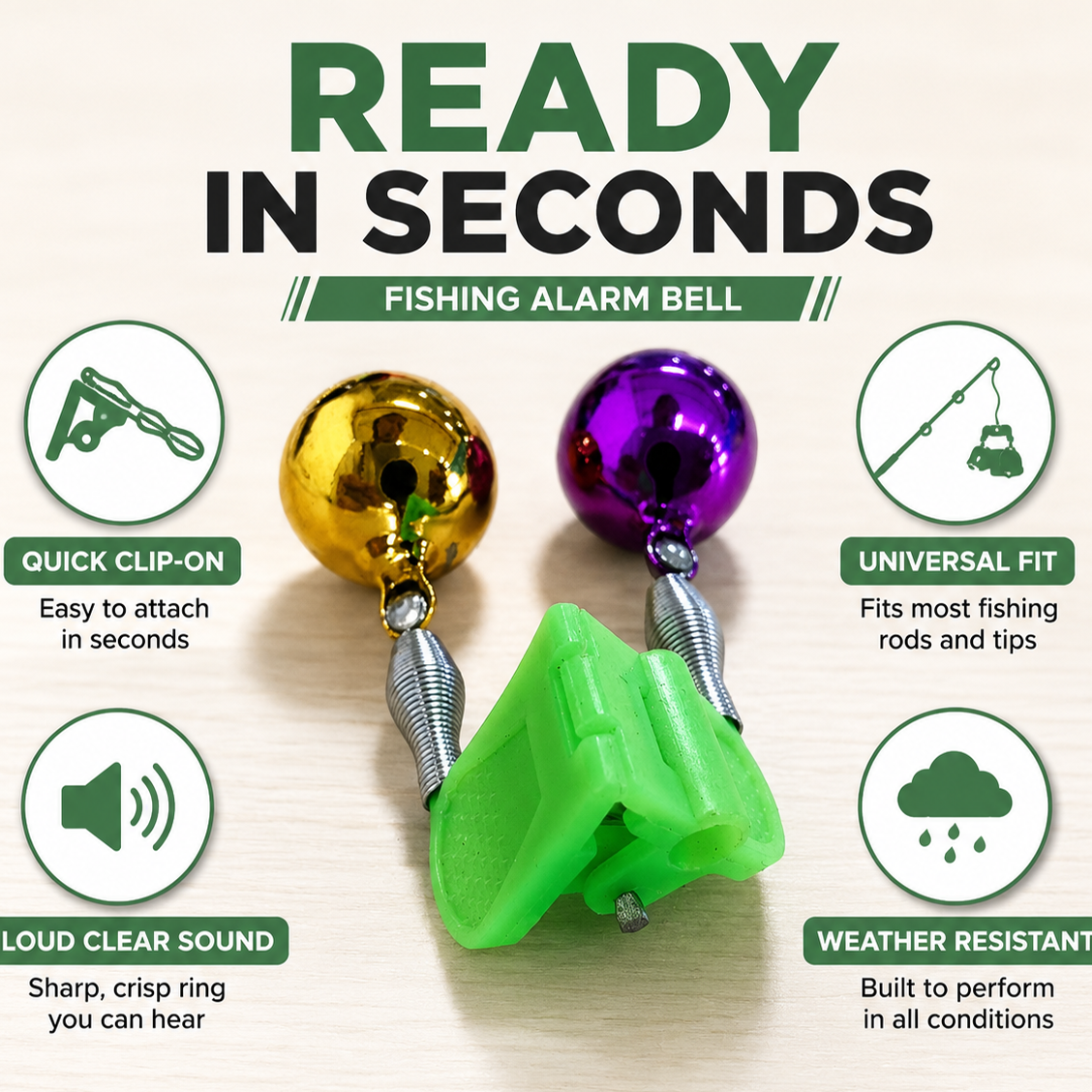 Fishing Bite Alarm Bell Metal  - Bite Indicator のレビューと価格