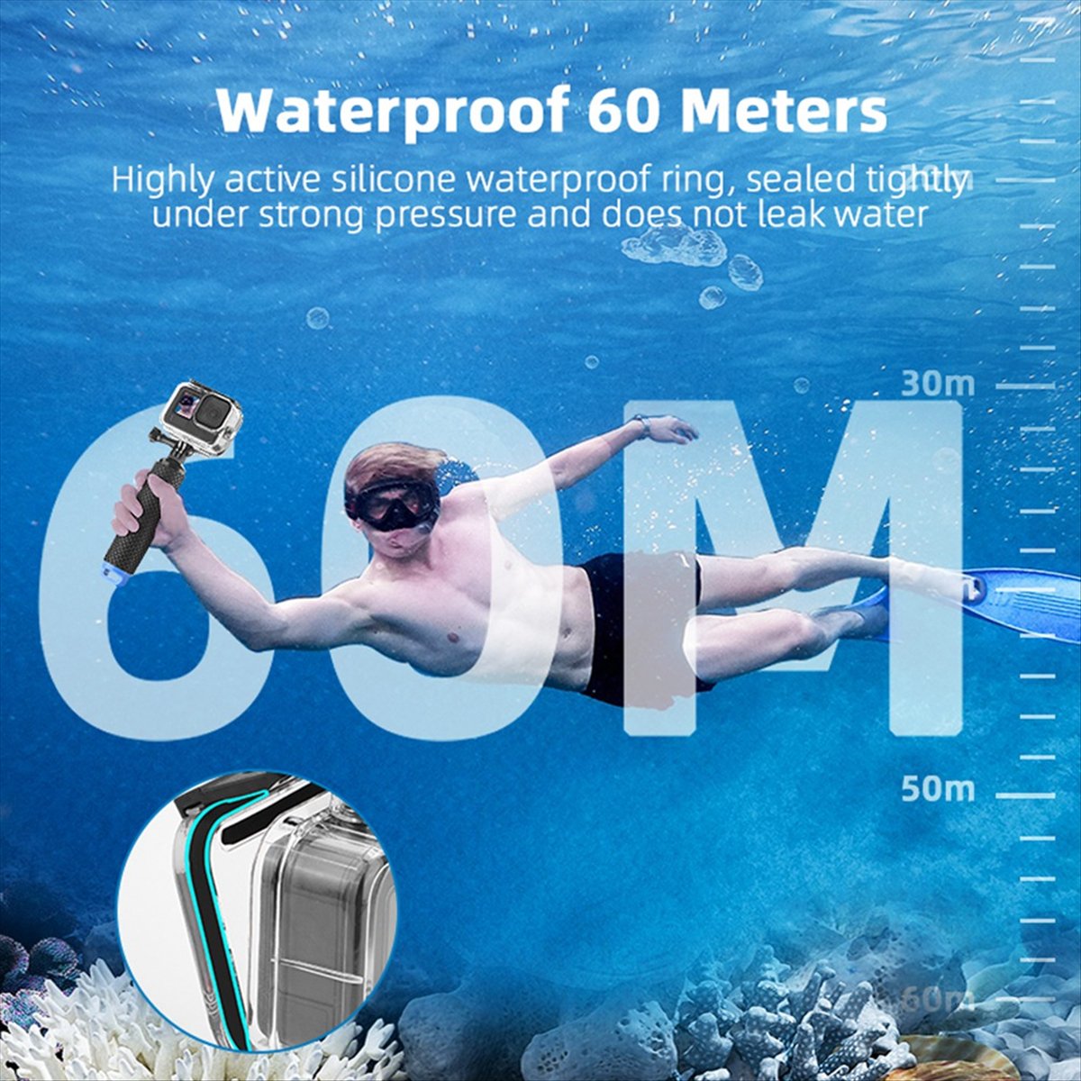 M05K 60M Waterproof Case for G - Underwater Camera のレビューと価格