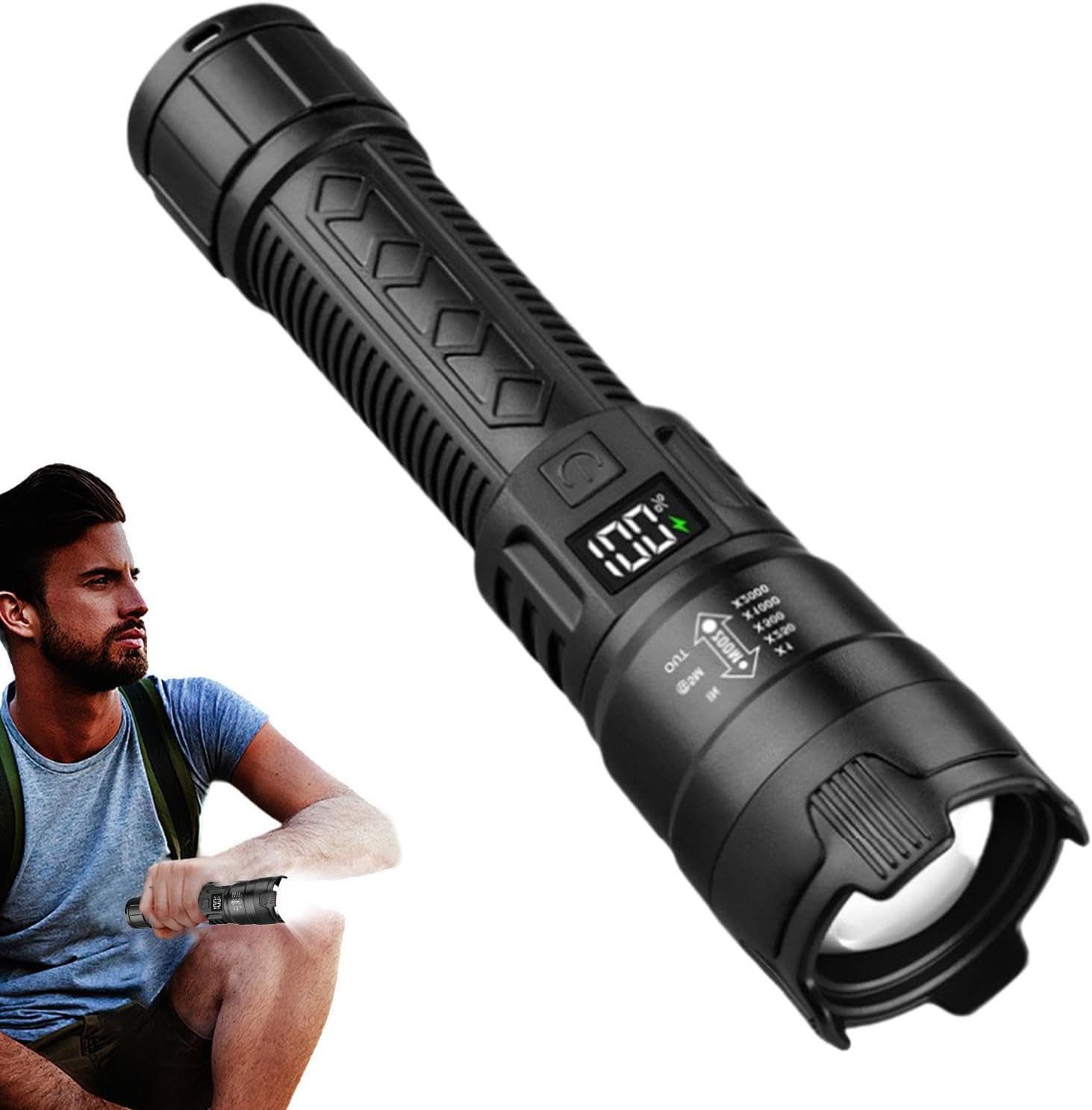 Tactical LED Flashlight 2000LM - Fishing Light のレビューと価格