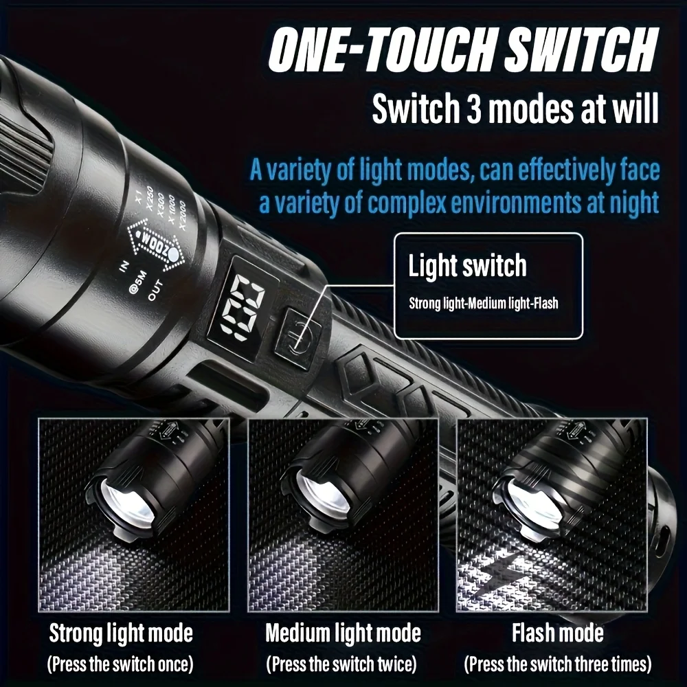 Tactical LED Flashlight 2000LM - Fishing Light のレビューと価格