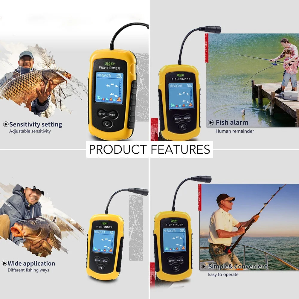 Lucky LCD Color Screen Portabl - Fishing Depth Finder のレビューと価格