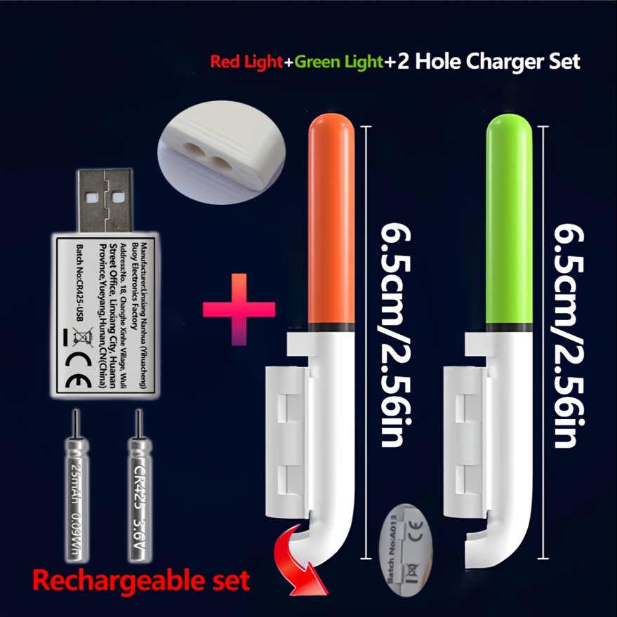 Fishing 5-Piece Set (2 Rod Tip - Fish Finder Charger のレビューと価格
