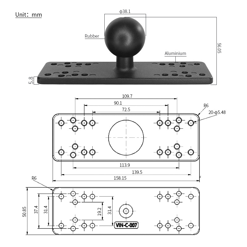 VINmounts 1.5'' Ball Fish Find - Fish Finder のレビューと価格