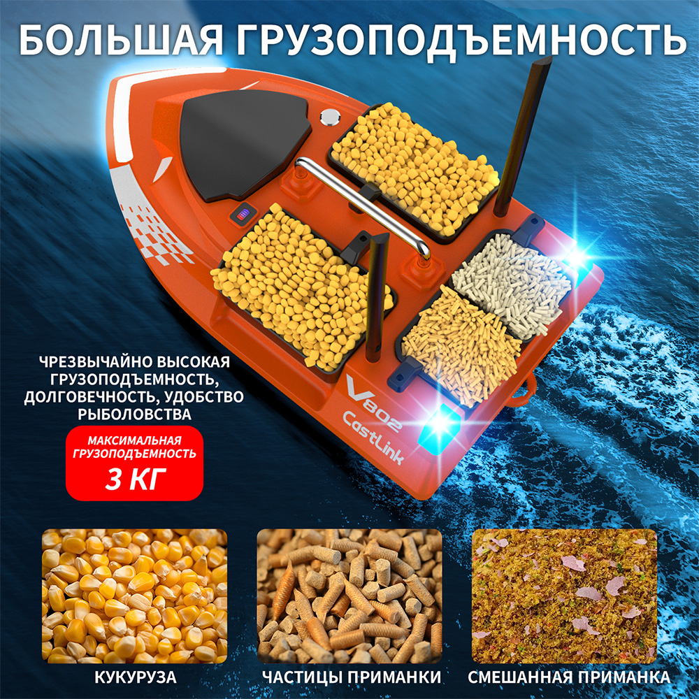 Dual Antenna RC Bait Boat 4 Ba - Fish Finder Cable のレビューと価格