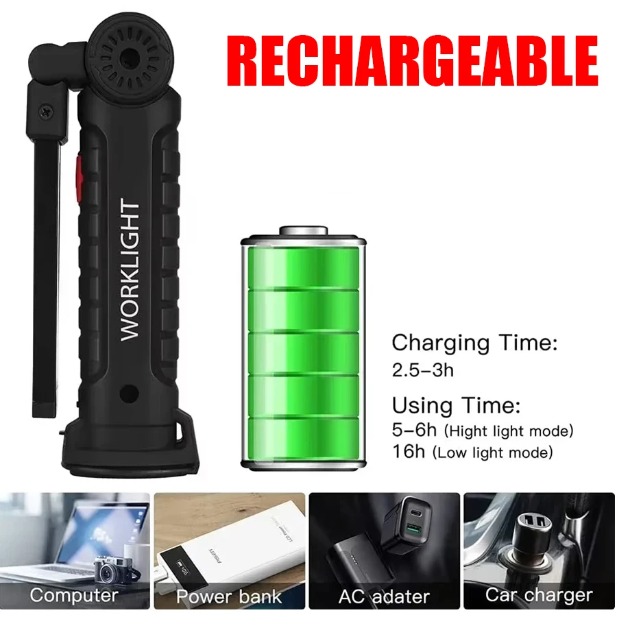 Rechargeable Magnetic Work Lig - Fishing Light のレビューと価格
