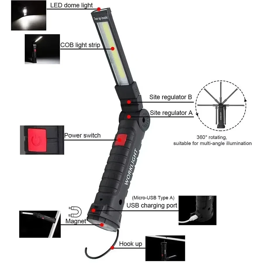 Rechargeable Magnetic Work Lig - Fishing Light のレビューと価格