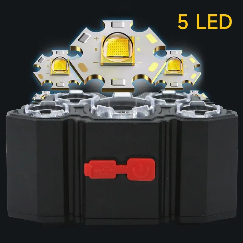 Rechargeable 5 LED Headlamp St - Fish Finder Battery のレビューと価格
