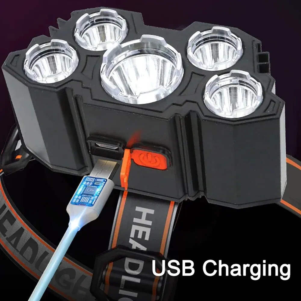 Rechargeable 5 LED Headlamp St - Fish Finder Battery のレビューと価格