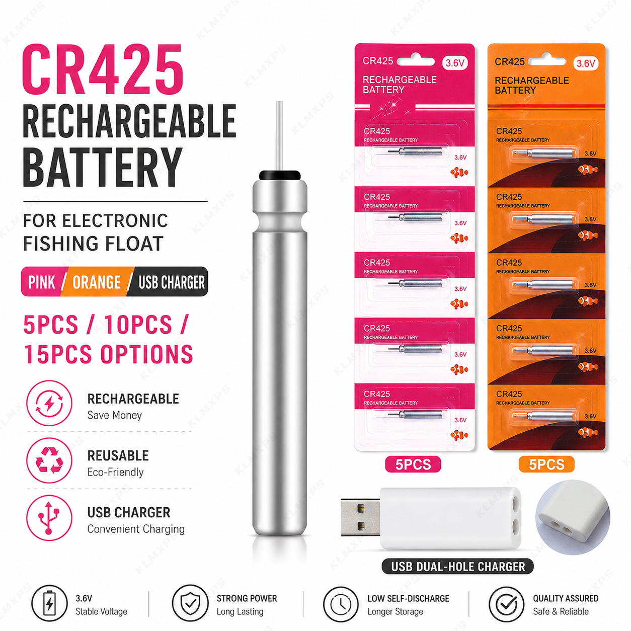 CR425 Rechargeable Battery for - Fish Finder Charger のレビューと価格