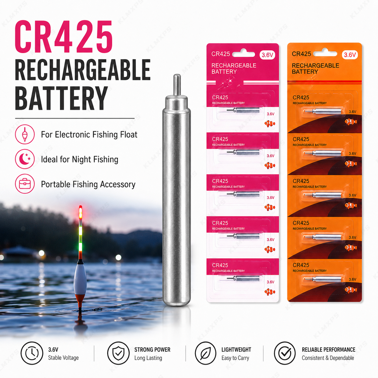 CR425 Rechargeable Battery for - Fish Finder Charger のレビューと価格