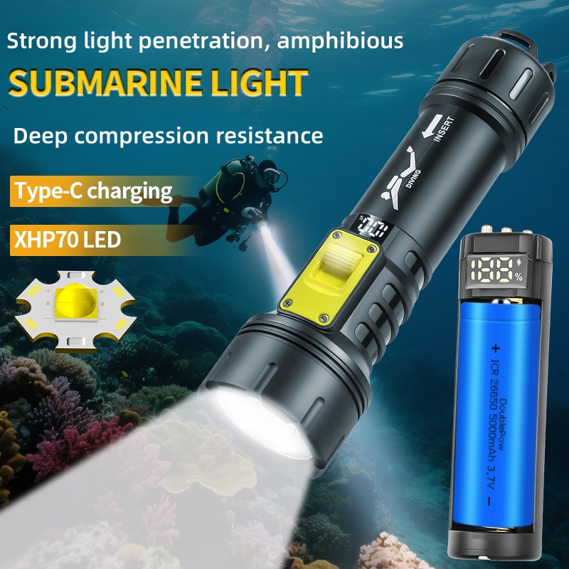 New XHP70 Diving Flashlight IP - Fishing Light のレビューと価格