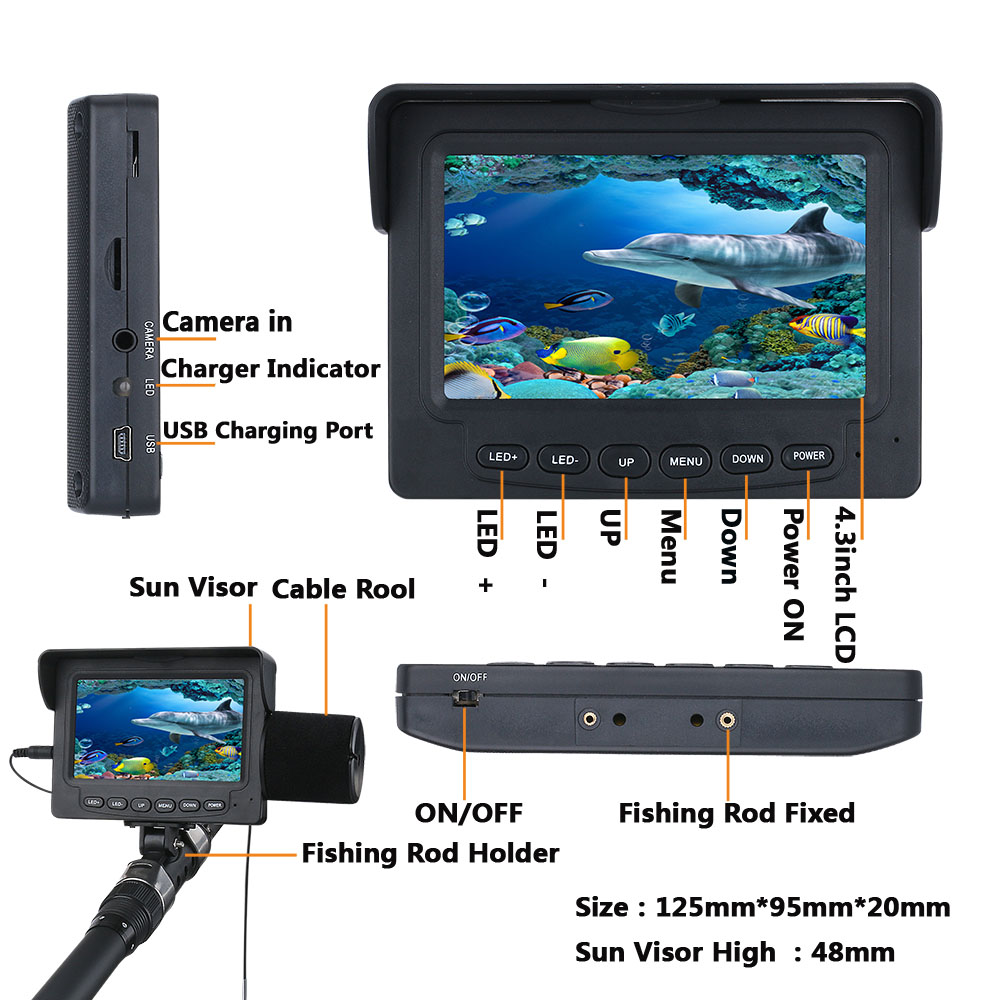 15M 1200TVL Underwater Fishing - Fish Finder Cable のレビューと価格