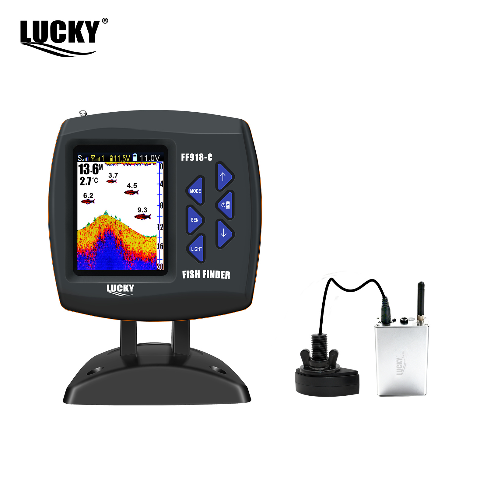Lucky FF918 Wireless Remote Co - Fish Finder Transducer のレビューと価格