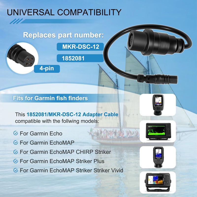 1852081 MKR-DSC-12  4-Pin Fish - Fish Finder Cable のレビューと価格