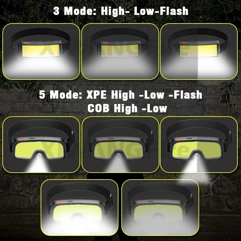 Powerful COB LED Headlamp Type - Fish Finder Battery のレビューと価格