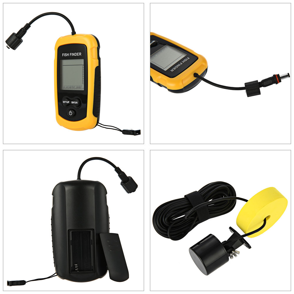 Alarm 100M Portable Sonar Fish - Fish Finder Transducer のレビューと価格