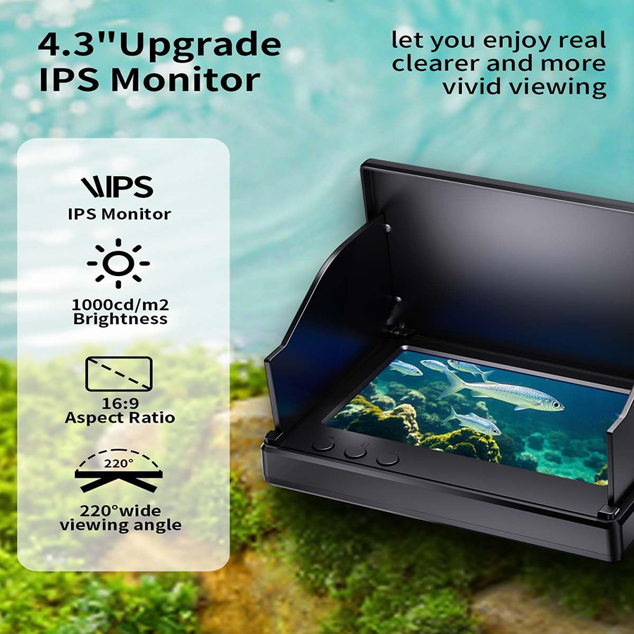 FOURQ Handheld 1080P 4.3'' LCD - Fishing Depth Finder のレビューと価格