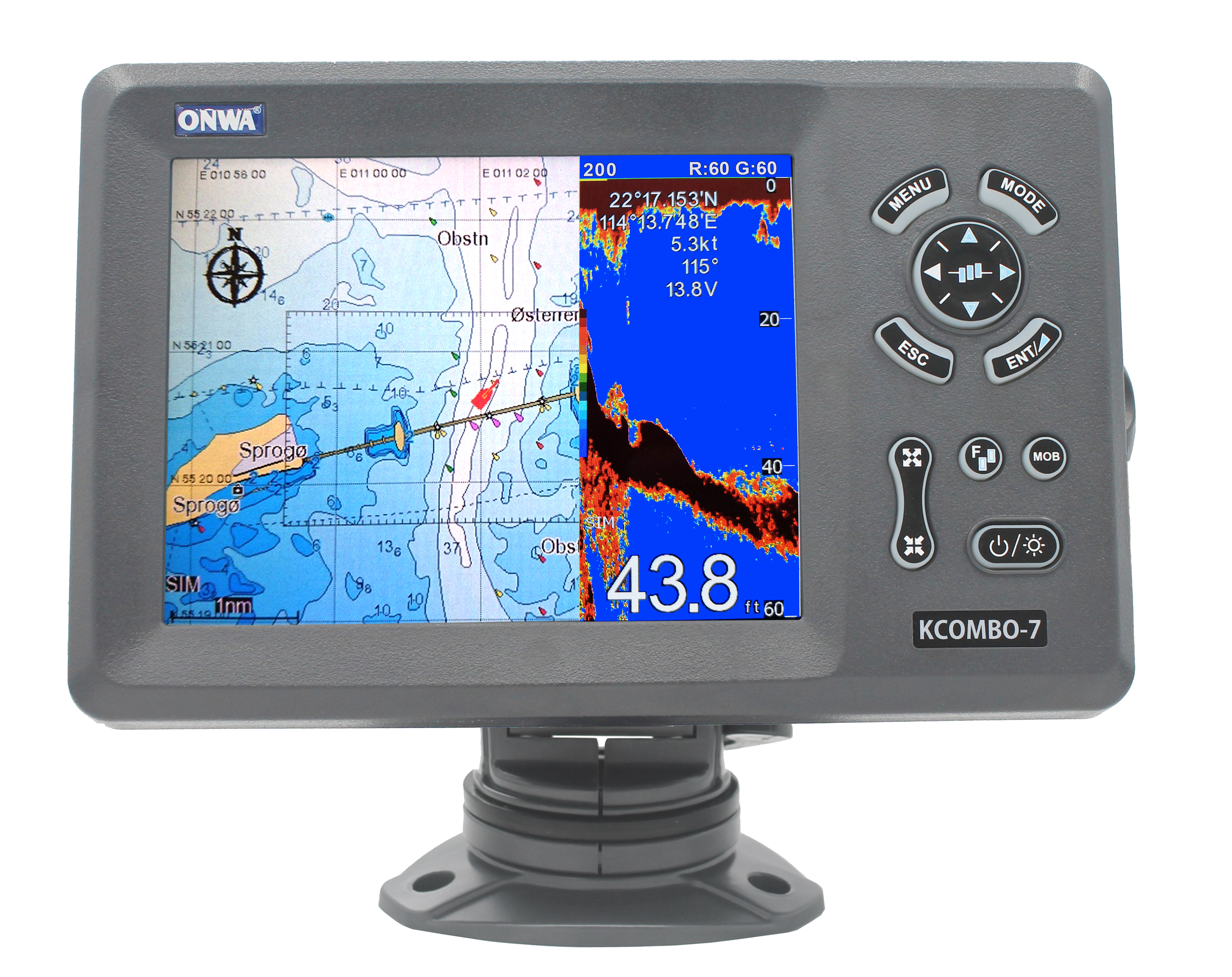 ONWA KCombo-7 7inch Marine GPS - Fish Finder のレビューと価格