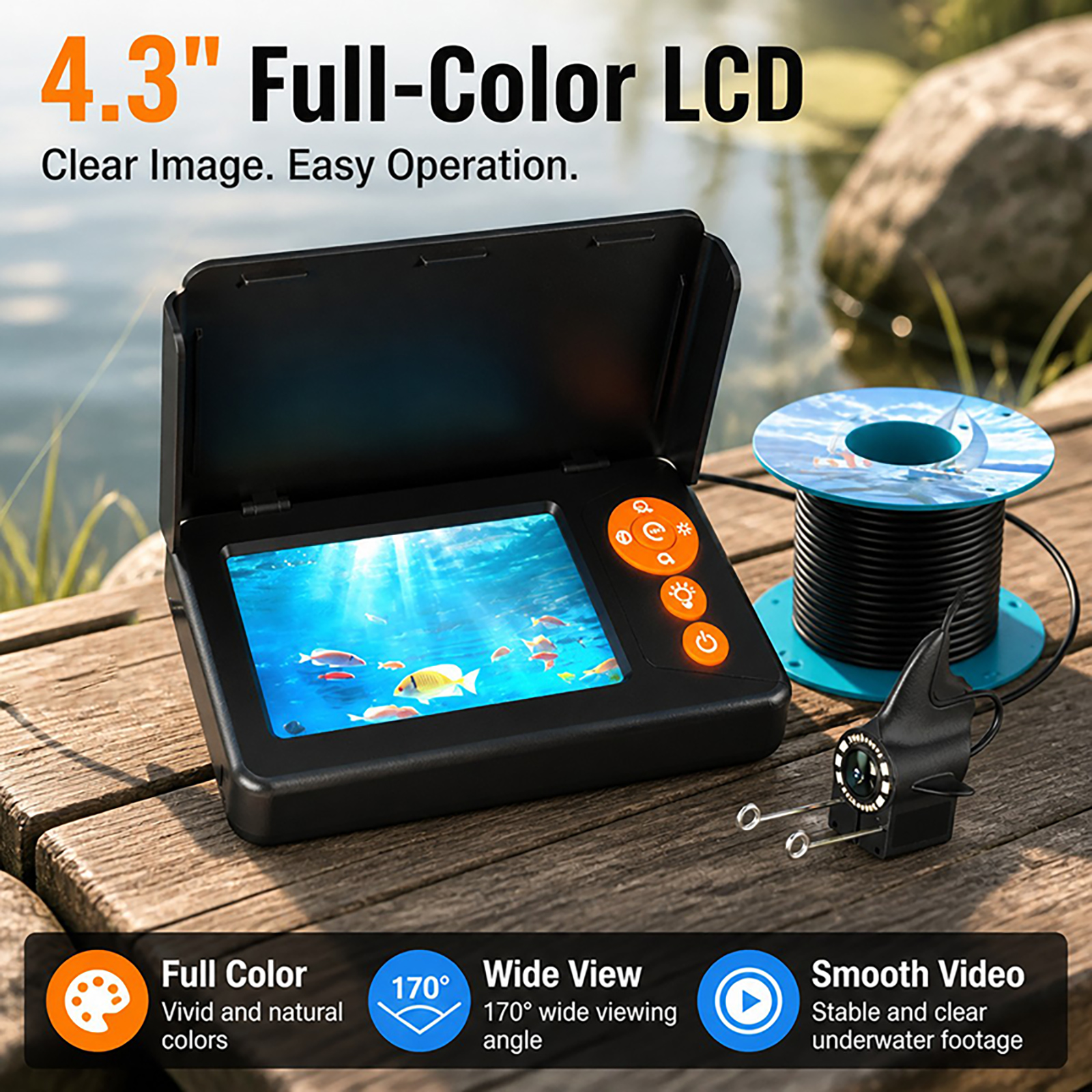 1080P HD Underwater Camera Fis - Fishing Depth Finder のレビューと価格