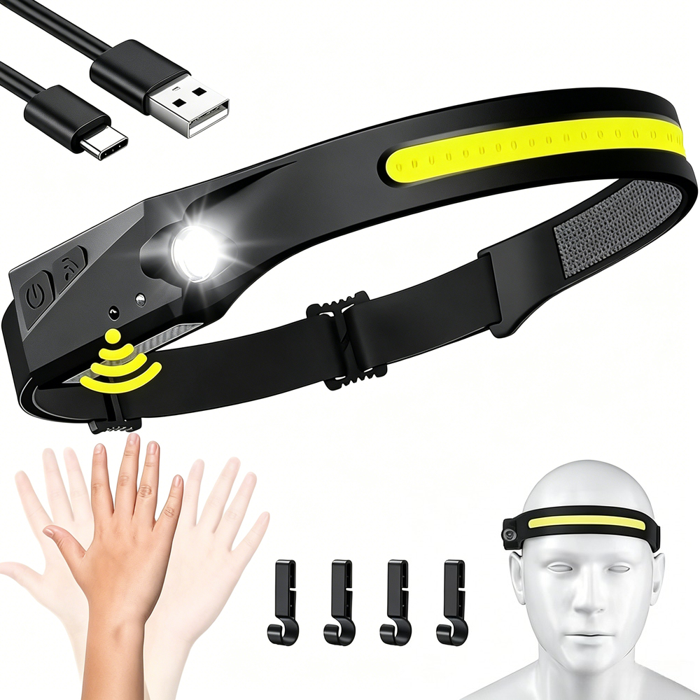 Sensor Headlamp LED Head Flash - Fish Finder Battery のレビューと価格